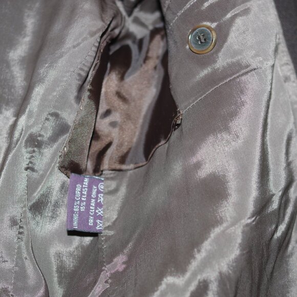 Asprey Brown Wool Blend Pleated Back Women Blazer Jacket Size:4 - Picture 9 of 9